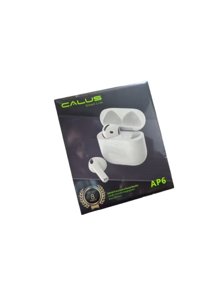 CALUS AP6 سماعات أذن لاسلكية بلوتوث TWS – صوت Hi-Fi 360°، علبة شحن سريعة، تحكم باللمس، عزل الضوضاء، مكالمات ستيريو، ملائمة مريحة – أسود - Image 1